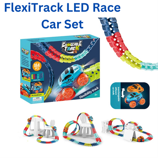 FlexiTrack LED Race Car Set